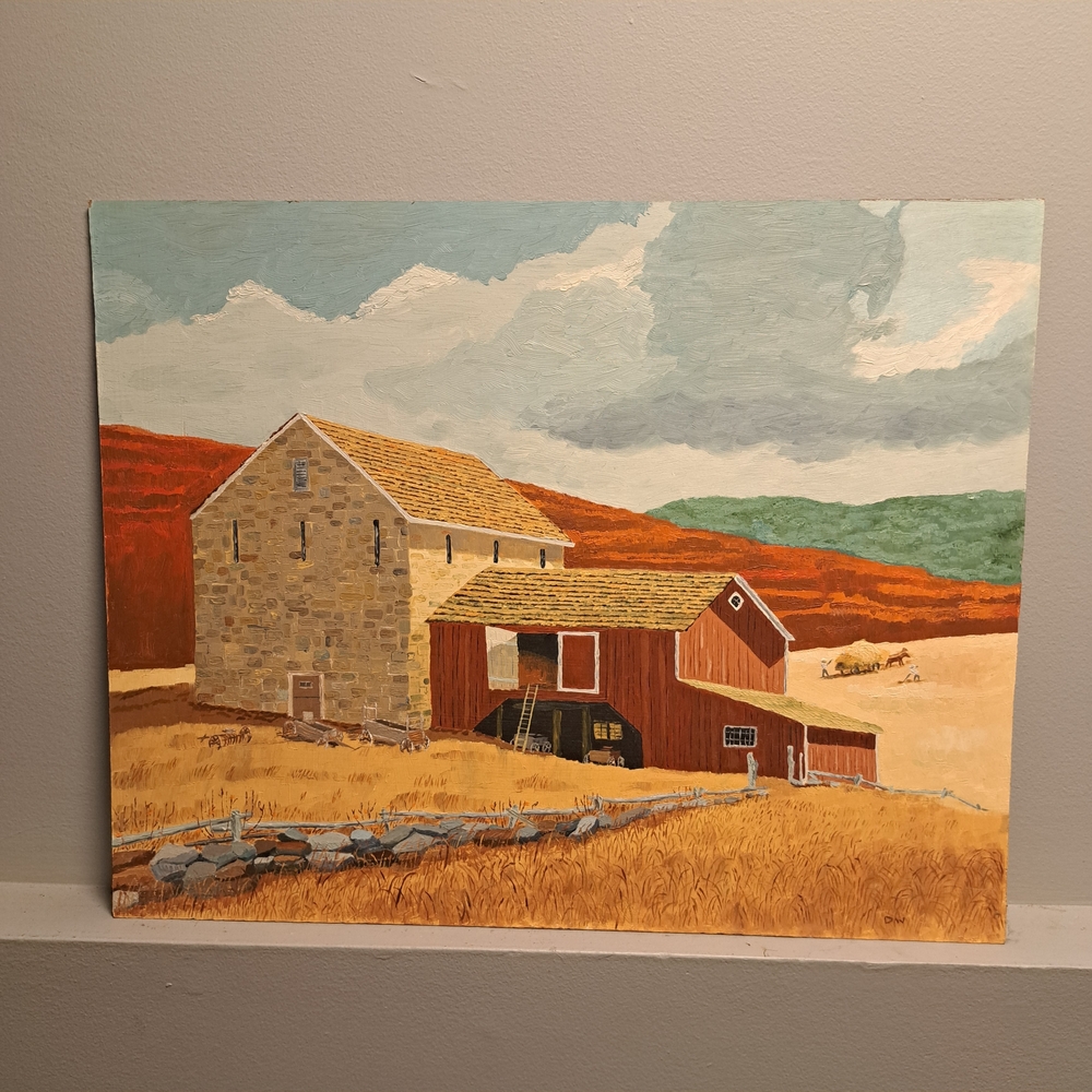 Rustic Red Barn Landscape Wall Art - Unbranded